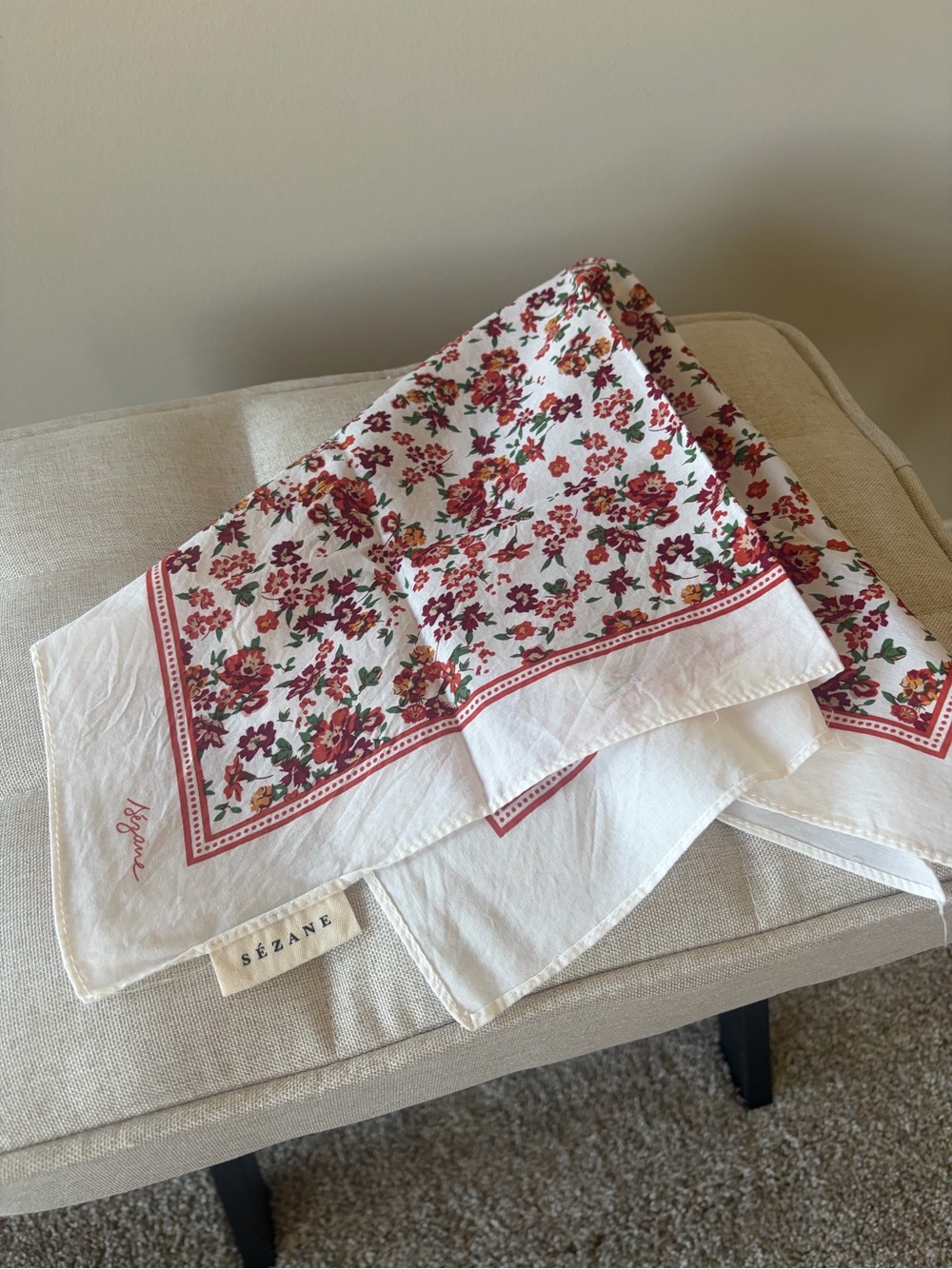 Sezane floral print scarf